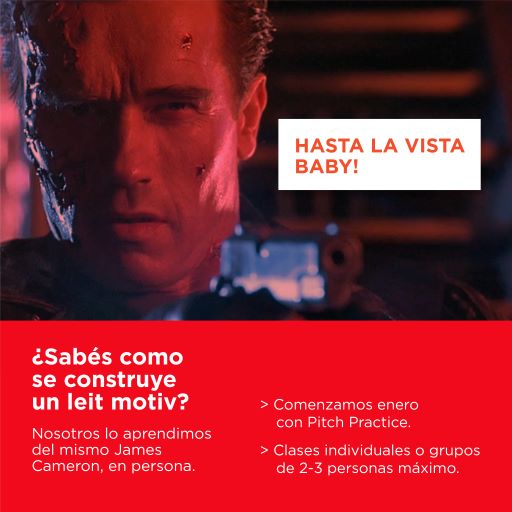 Las lineas de dialogo que te hacen la pelicula. El martes 25 de enero te enseñamos todo sobre leitmotiv. A nosotros nos encanta Hasta la vista Baby! Que frase te hace la pelicula a ti?
