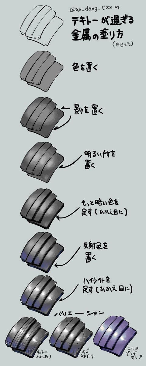 金属の塗り方 のイラスト マンガ作品 Twoucan 金属の塗り方 のイラスト マンガ作品 Twoucan