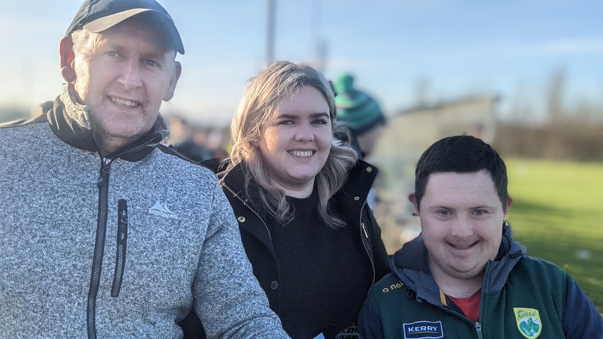 Stevo on the sideline today supporting his brother Tony who captains MTU Kerry in today's Siggerson Cup game