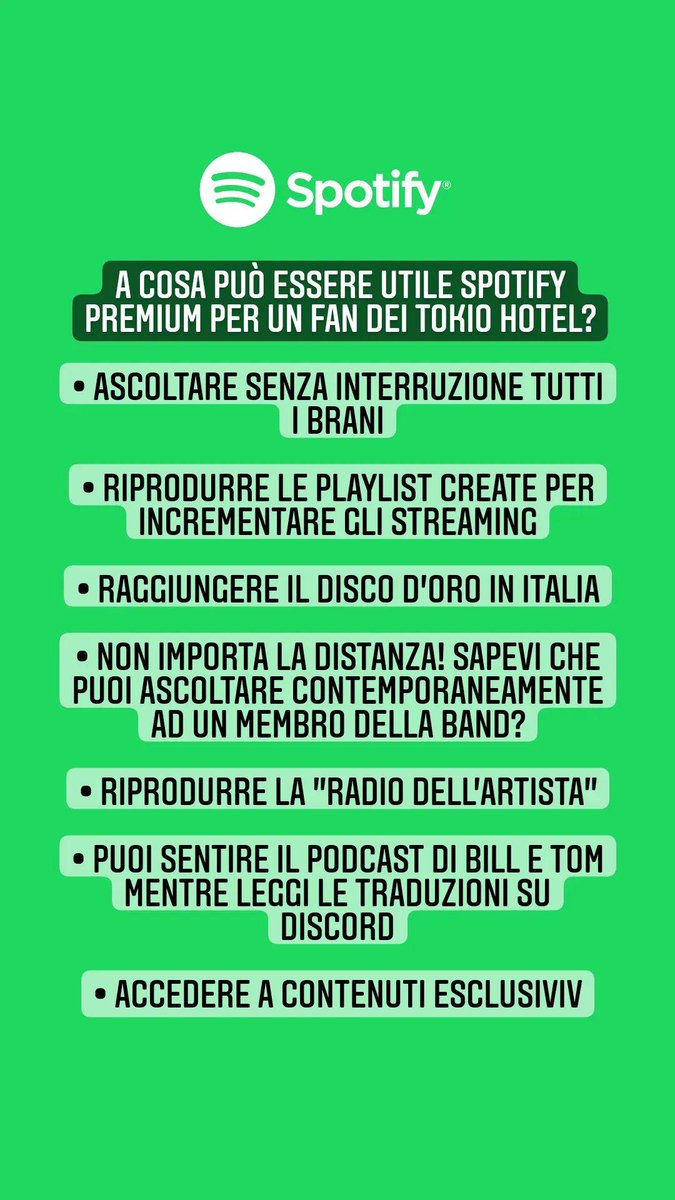 _THOIF's tweet image. #tokiohotel #tokiohotelfan #fanitaly #SpotifyPremium