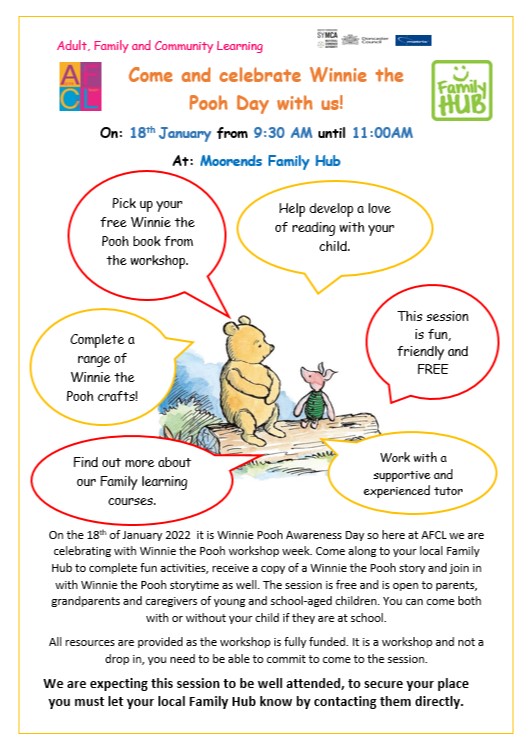 Any Winnie the Pooh fans in Moorends? @EastFamilyHubs #Moorends #Doncaster #Familylearning #EYFS