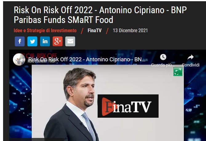 FinaTV - Risk On Risk Off 2022 - Antonino Cipriano - BNP Paribas Funds SMaRT Food shar.es/aWETDC  #strategiediportafoglio #assetmanager #Economics