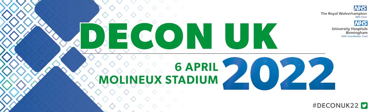 Fitwise_mgt's tweet photo. We are pleased to announce registration is now open for DECON UK 2022, a first joint event hosted by @RWT_NHS and @uhbtrust on 6 April 2022 in Wolverhampton #DECONUK22 View the programme and register at https://t.co/DAIyJVWftX https://t.co/Efmm8qo1ti