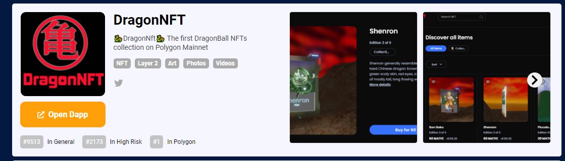Just Listed on <a href="/DappRadar/">DappRadar</a> 
visit their page and our site㊙️🉐

dappradar.com/polygon/high-r…

dragonft.network

#NFT #opensea #cryptocurrency #NFTCommmunity #NFTdrop #PolygonMatic #NFTs #NFTCollection #ETH  #nftcollector #Ethereum #blockchain #digitalart