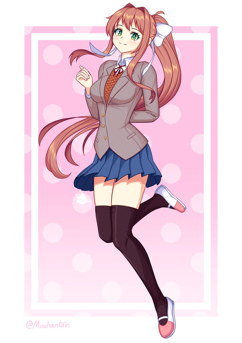 Mouhantain's tweet photo. Monika #DDLC #DokiDokiLiteratureClub https://t.co/lCaAfeK1cI