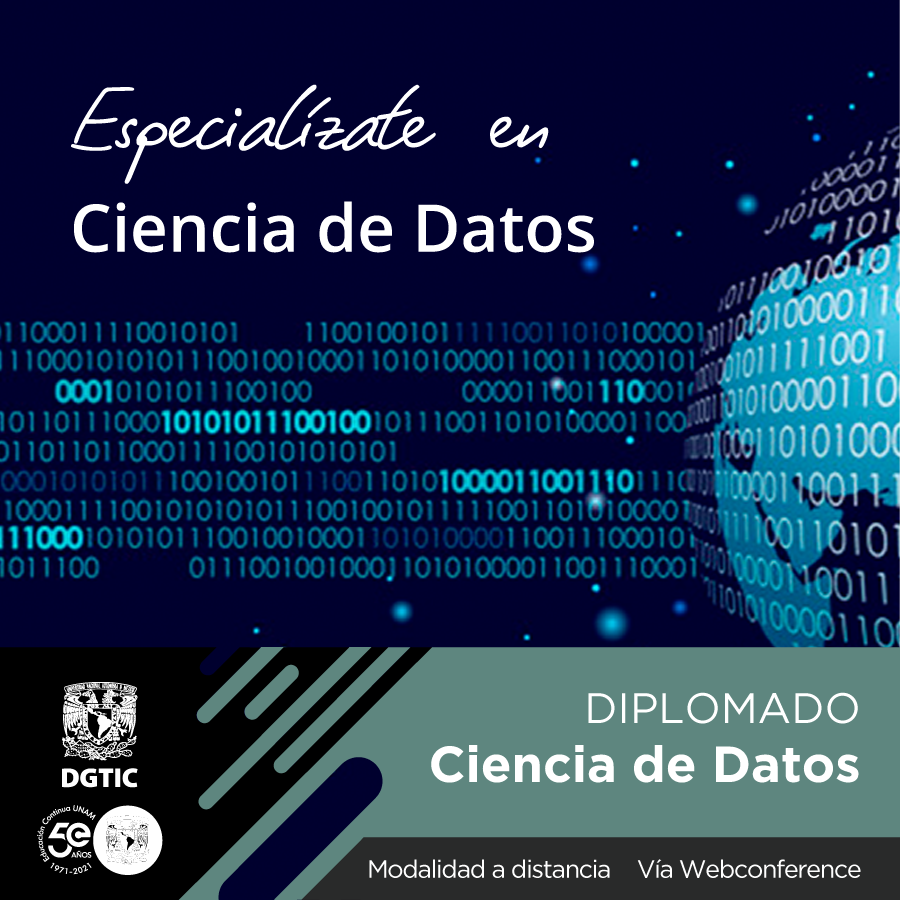 cienciadatoUNAM's tweet photo. Si te interesa ampliar tus conocimientos y especializarte en Ciencia de Datos, conoce el diplomado que la DGTIC de la UNAM ofrece con modalidad a distancia.
👉https://t.co/dkYtADJ2tR
#CienciadeDatosUNAM
#LicenciaturaCienciadeDatosUNAM https://t.co/y03ypymLNL