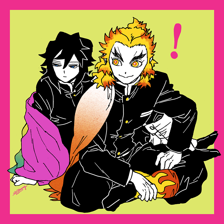 煉獄杏寿郎 「煉義🔥🌊 」|おおとみのイラスト