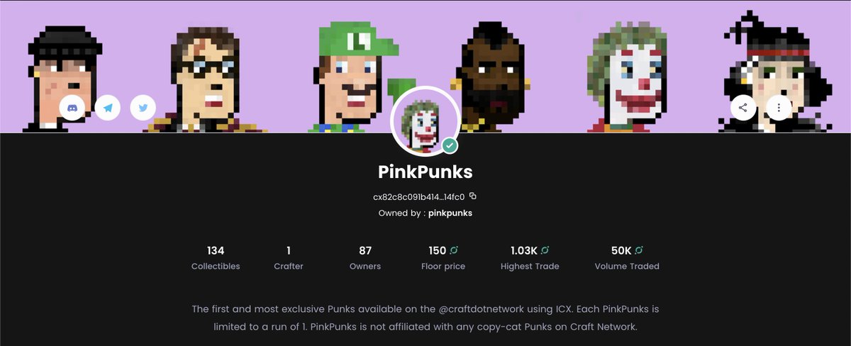 pinkpunks_'s tweet photo. 🪙50K $ICX VOLUME MILESTONE🪙
🥇 134/1000 PinkPunks created
🥈 125 sold
🥉 87 owners
To every single one of you, who has supported @PinkPunksArt in anyway you could
👏THANK YOU👏
We wouldn't have picked any other blockchain! $ICX
@craftdotnetwork
@helloiconworld https://t.co/3G6eHA4xja