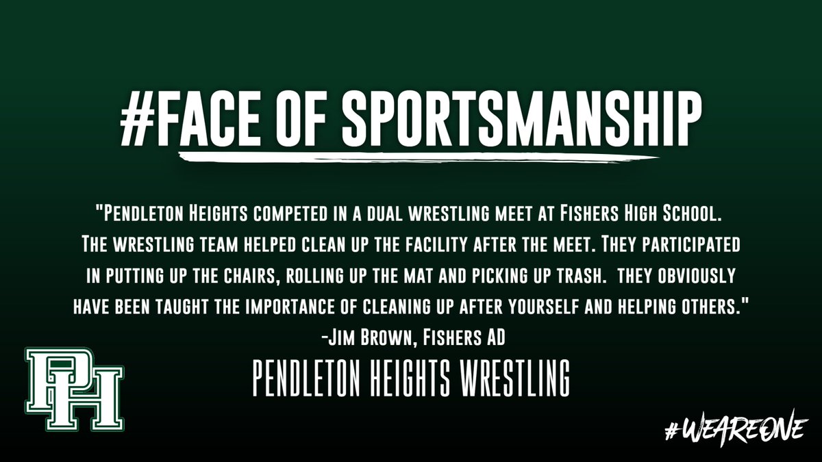 PHHSAthletics's tweet image. Proud of our wrestling program!  Thanks to @FHSTigers AD, Jim Brown for the @IHSAA1 Exemplary Report! 
@ArabianWrestler @davecloud6 @PH_Arabians #FaceOfSportsmanship #WeAreOne