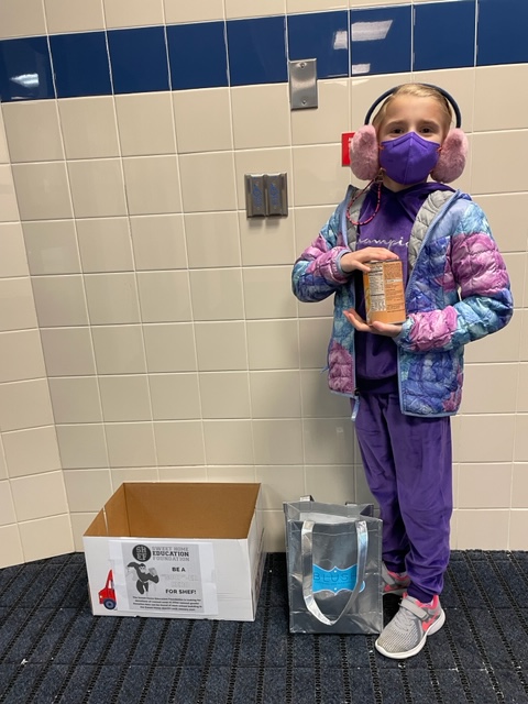 Thank you to Ruby, a student at Glendale Elementary for her donation this morning to our "Soup"-er Hero canned drive!