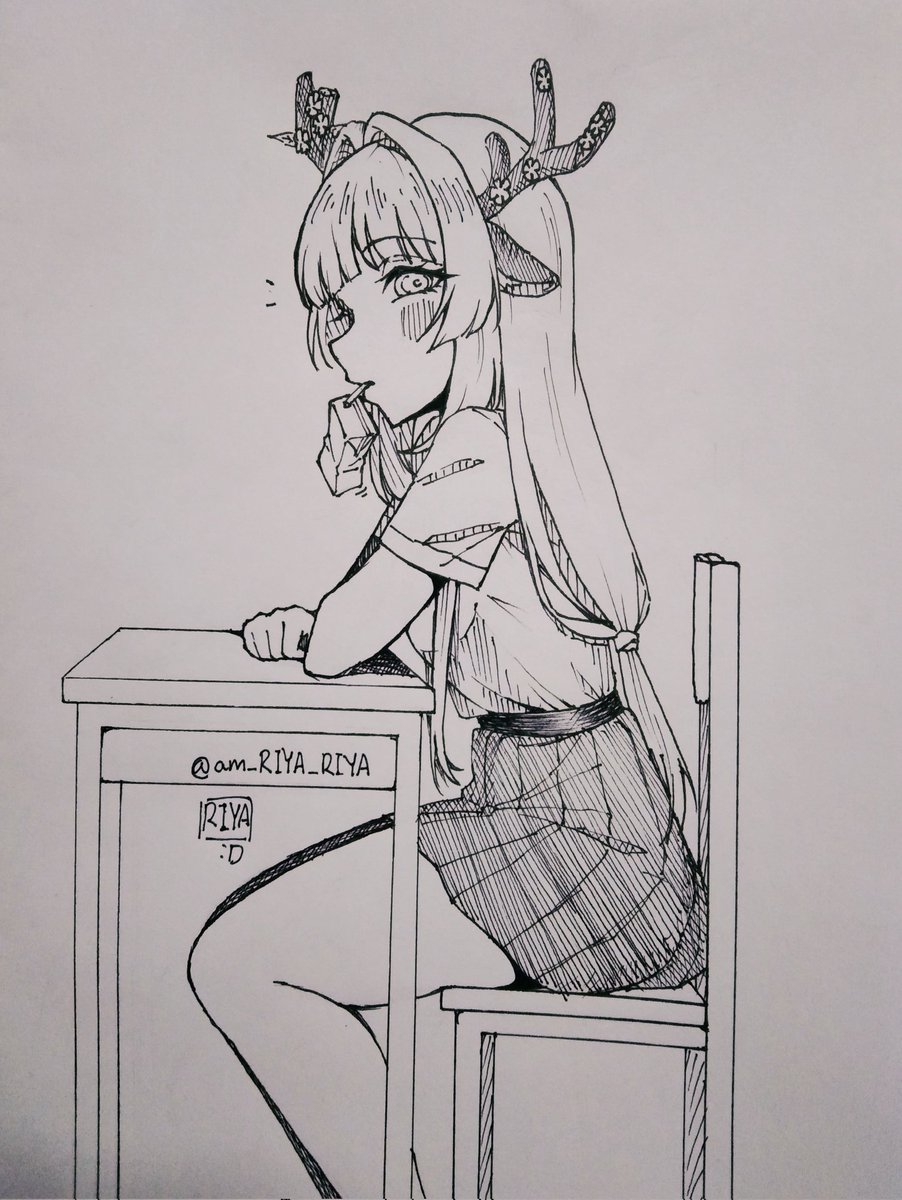 g_riyadayo_x's tweet photo. 🦌❄️ #KhioneFanArt 

🧃🪑 『...?』

FA for Vtuber - Khione Vtopia 🦌❄️
My art - #RIYA_D https://t.co/Pe6gPpWzuh