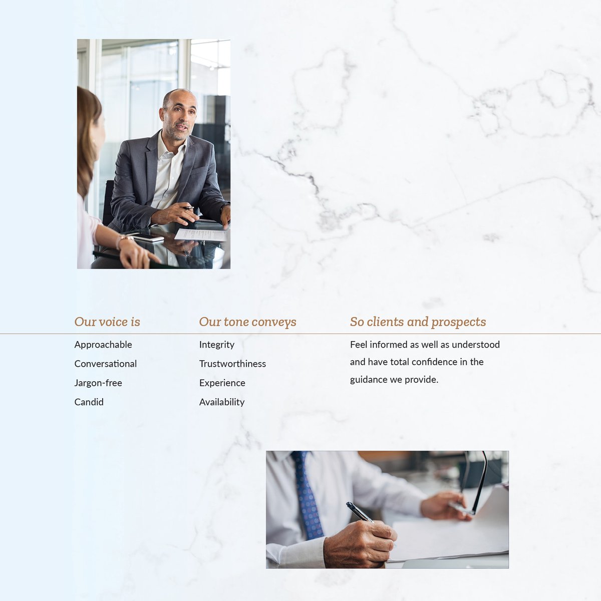 wcgpros's tweet photo. Capital Wealth Advisors came to us to create a brand guide, helping explain the story, the vision and the foundation of their brand. These brand guidelines serve as a reference for marketing materials supporting the brand with consistency in editorial tone and graphic style. https://t.co/hGNdGFC5N1