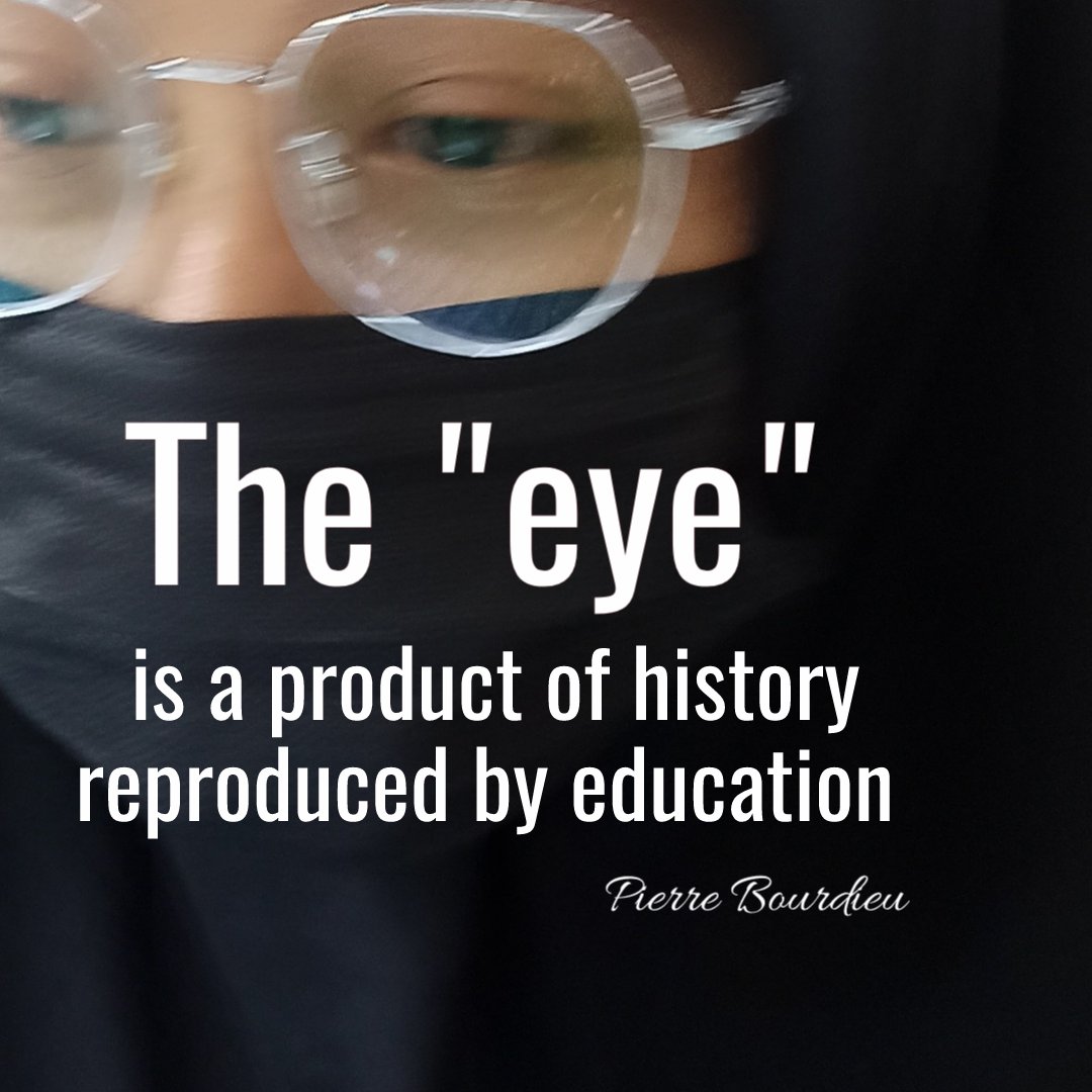 The "eye" is a product of history reproduced by education ~P. Bourdieu