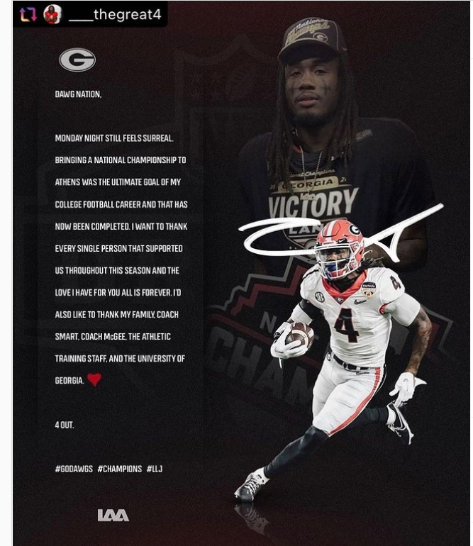 BassinDawg's tweet image. #Dawgs Good luck in the League to DGD James Cook!

💯🐶🏈 #GoDawgs #NationalChampions