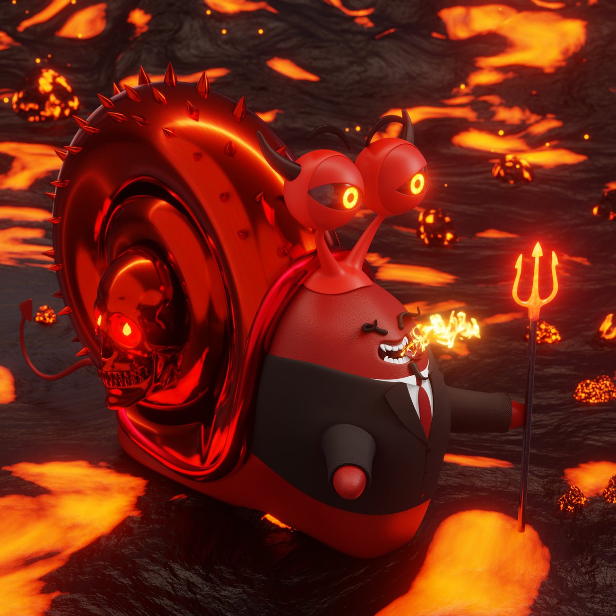 Meet our devil snail !

Crazy Snails - The new digital collectible snails are going crazy.
Join the official Crazy Snails discord for details on how to join the whitelist!🐌
discord.gg/Fce7zwWU
#CrazySnails #NFTs #nftart #NFTCommumity #NFTdrop