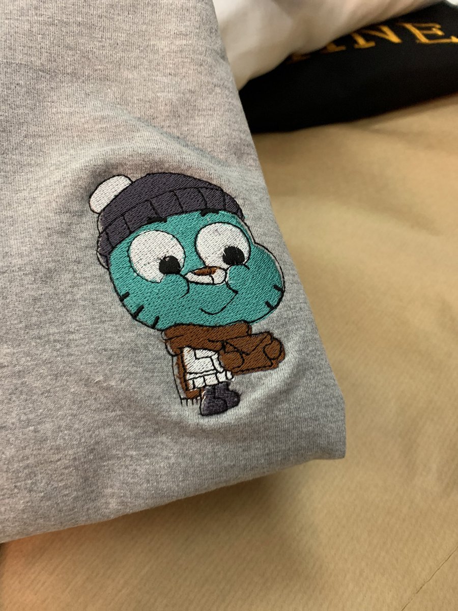 JSky_Designs's tweet image. تطريز غامبول و داروين 💙✨
.
.