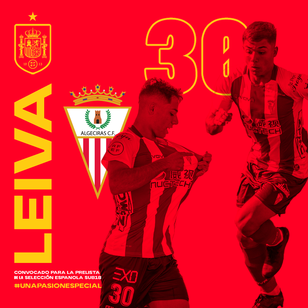 AlgecirasCF's tweet image. LEIVA EN LA PRELISTA SUB-18 🔴⚪️

Nuestro jugador @Alvariitoleiiv1 está en la prelista de la @SeFutbol Sub-18 para los entrenamientos que la Selección Española realizará en Las Rozas del 24 al 26 de enero.

¡ENHORABUENA LEIVA!🙌🏼

#UnaPasionEspecial