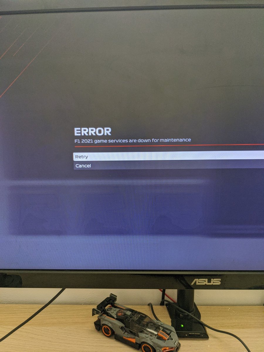 CaptEllioats's tweet photo. @Formula1game I just bought F1 2021 and I can't connect to online services. It's saying they are down for maintenance but I can't see any mention of this online. Why can't I connect? https://t.co/6MKRshGw1p