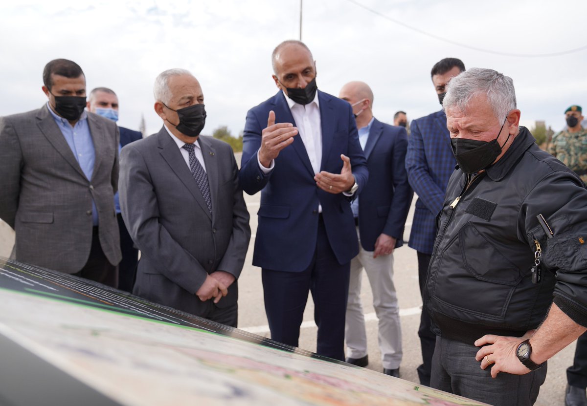 RHCJO's tweet photo. On the occasion of Arbour Day, His Majesty King Abdullah II visits Juthoor, #Jordan’s largest afforestation project, launched in 2012 under royal directives in Al Qasr in Karak; calls for expanding productive forests and planting trees suitable for the country’s environment https://t.co/DQMqeBxljU