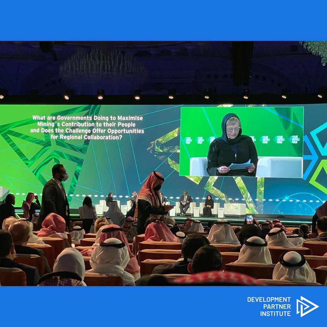 DpiMining's tweet photo. 📸 More scenes from Saudi Arabia where @TyrrellWendy &amp; @PeterJBryant both took the stage at the @FutureMineral Forum today! Topics on the agenda were #sustainability, #collaboration for collective action and getting #youth involved in the future of mining 🙌 

#DPIMining #FMF2022 https://t.co/Tyw2BS9ysc