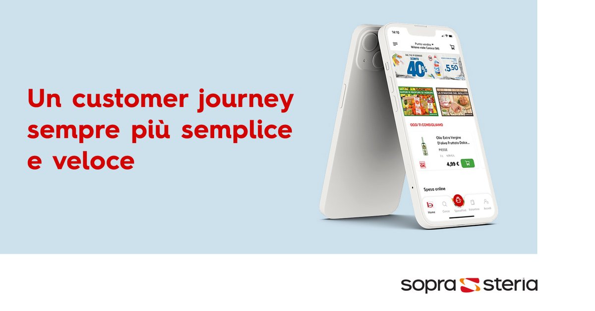 SoprasteriaIT's tweet photo. Sopra Steria è orgogliosa di essere partner di Bennet S.p.A. a supporto della sua strategia di #omnicanalità e di estendere la collaborazione realizzando la nuova APP per la spesa online.
#SSGRetail #SoProud

👇Per saperne di più: 
https://t.co/2JMBgzp6qk https://t.co/foufd9M0vD