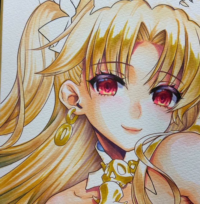 エレちゃん本の表紙の線画でコピック塗り挑戦中。完成間に合えばこみトレとサンクリに持っていきます。 