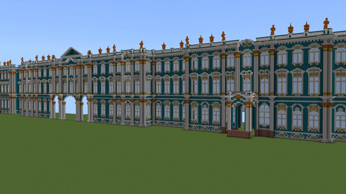 CoolmanBuilds's tweet image. A few months ago, I decided to try outdoing Russian rococo, so I built the Winter Palace in St. Petersburg on @ShapeStudioMC! What do you think?

#Minecraft #architecture #Design #Rococo #StPetersburg #SPB #Tsar #WinterPalace
