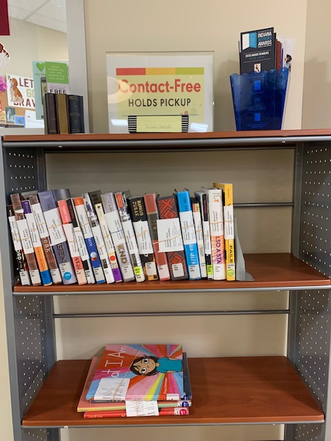 BJPSLibrary's tweet photo. Second semester reading is in FULL SWING! Doubtful? Just check out our hopping Holds Shelf! https://t.co/M0LZcrnHOR