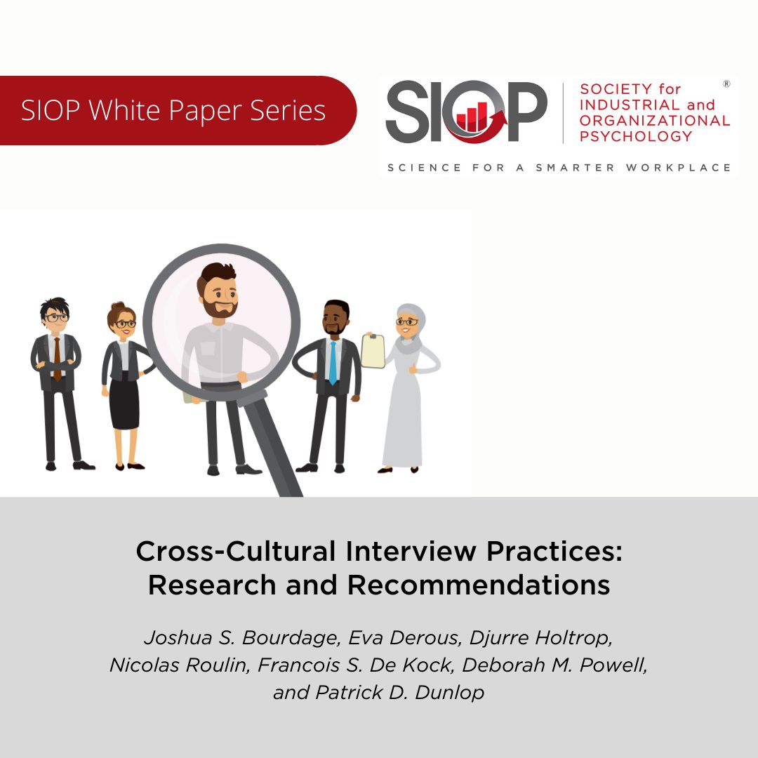 SIOPtweets's tweet photo. The SIOP White Paper series organizes and summarizes important and timely topics in I-O psychology for business and HR professionals, members of the press, and interested individuals.

Check out the International Affairs Committee's newest white paper: https://t.co/T3k3xzZ0x2 https://t.co/GSUEMYwS4i
