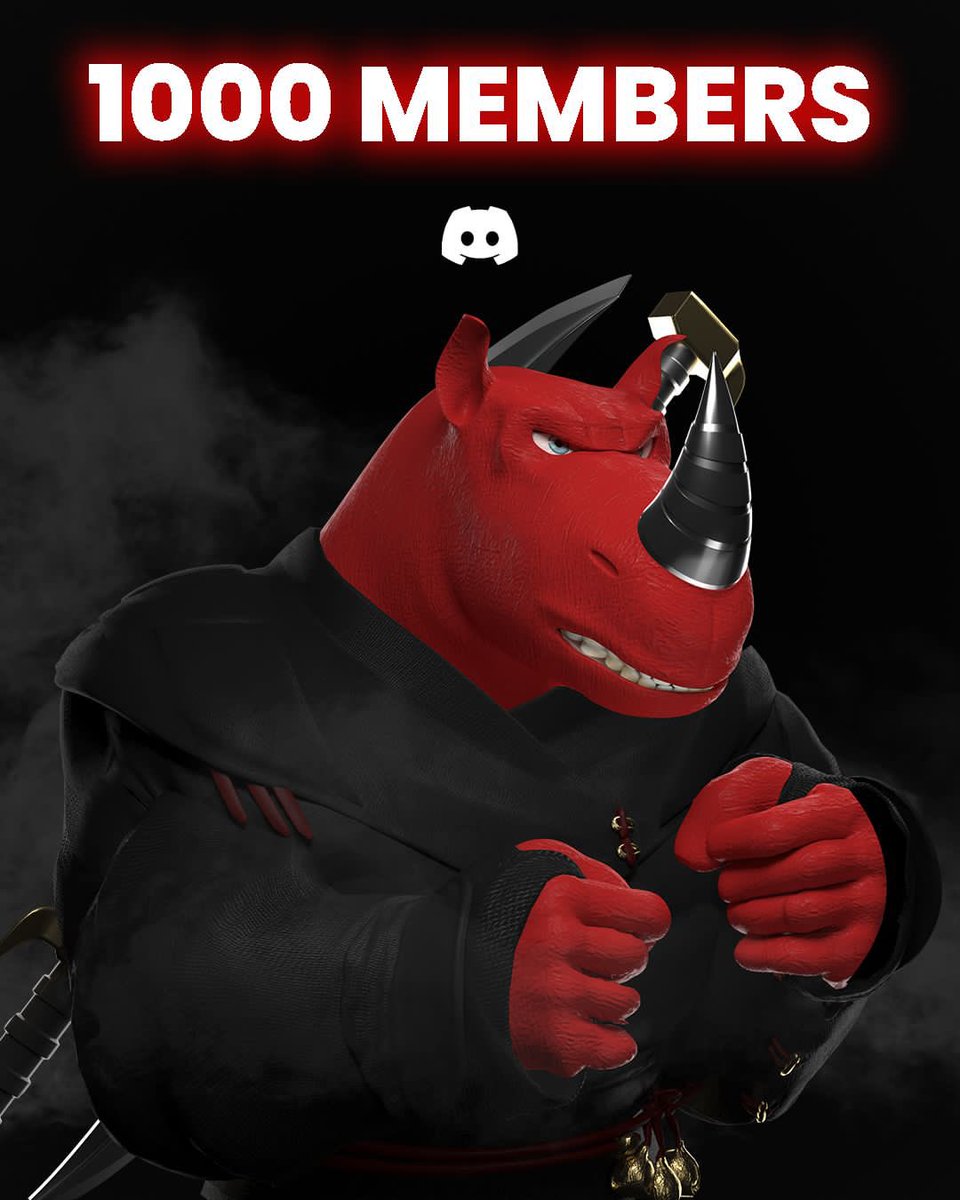 FRS_NFT's tweet photo. Hello #FIGHTINGRHINOS, 

Yesterday at 18:00 CET, we opened our discord. In less than 24 hours, we gained more than 1000 members. 👀🚀

Thank you for the fantastic support! We will do everything we can to bring the best art to the NFT space.🔥 https://t.co/trExcDnv2w