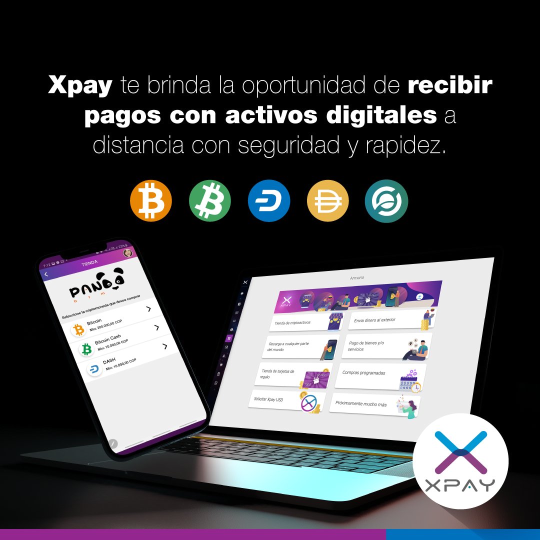 XpayCash's tweet image. #Xpay | Bríndales a tus clientes la oportunidad de realizar #CriptoPagos desde la comodidad de su hogar con Xpay 🤝