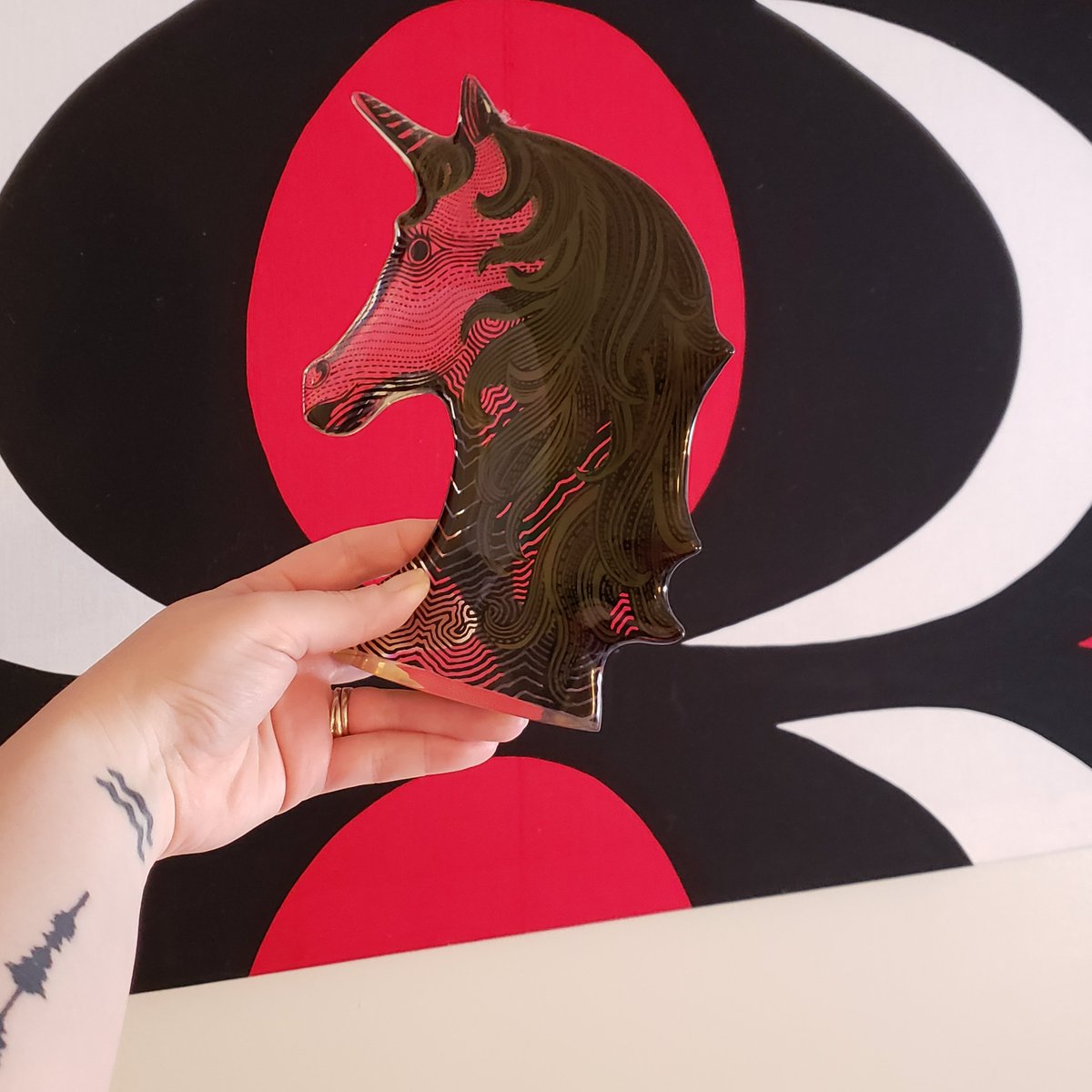 IOnlyTweetEllen's tweet photo. @brielarson @samantharobot I bought this #unicorn in 2015 or 2016 I felt so ridiculous splurging on this tchotchke which I saw as my childhood dreams frozen in art I had a white unicorn named uni as a kid in the 80s By #Brazilian  #AbrahamPalatnik died of #COVID at 92 in May 2020 https://t.co/qfISEtbawA https://t.co/K851LKTuRe