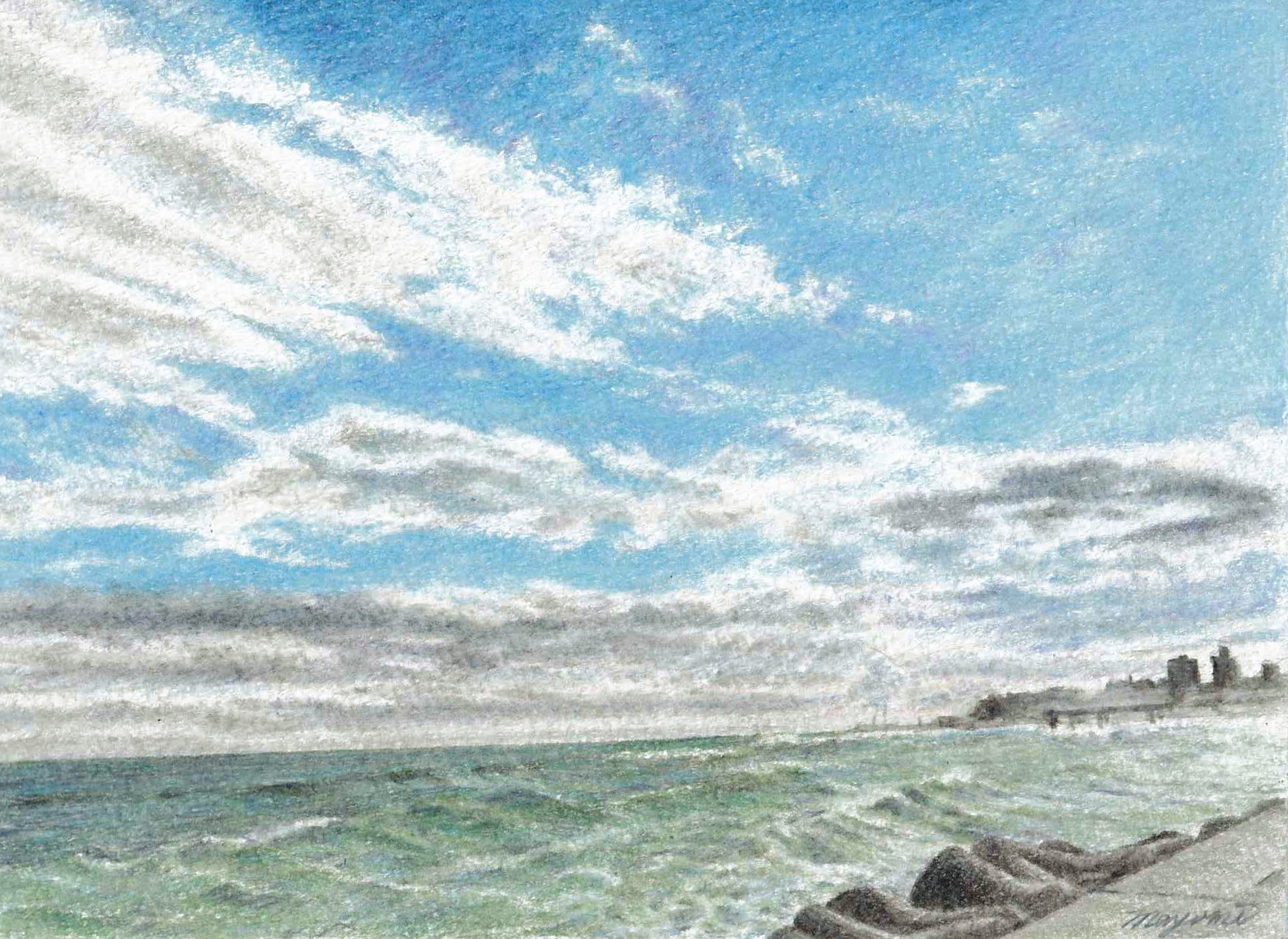 Mayumi 色鉛筆画家 晴れゆく空 風景画 色鉛筆 色鉛筆画 空 雲 海 おやすみなさい T Co Hzcn2n3mja Twitter
