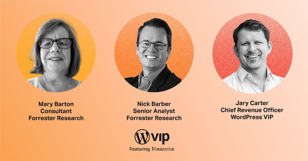 WordPressVIP's tweet photo. [Webinar, 1/20] Worried about not only proving #CMS ROI but also improving it? Get expert advice from our guests who've done the research—@Forrester Senior Analyst @nickjb and @Forrester Consultant Mary Barton. Save your spot now #AgileCMS https://t.co/BB2juAYcMe https://t.co/1xUgECxKS2