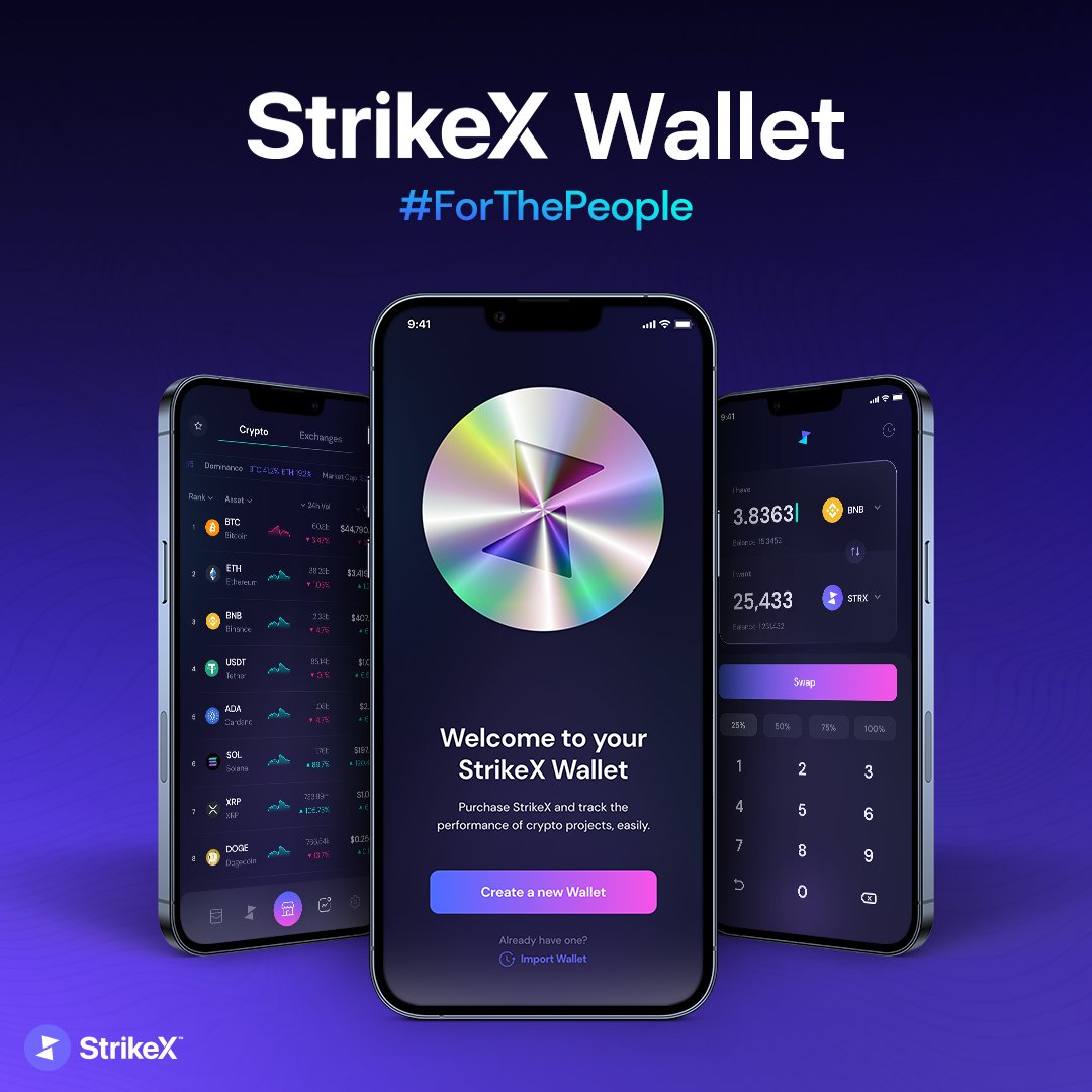 Revolutionising crypto wallets forever. The StrikeX Wallet is for the  people ⚡️ #StrikeX #TradeX #StrikeXWallet #ForThePeople