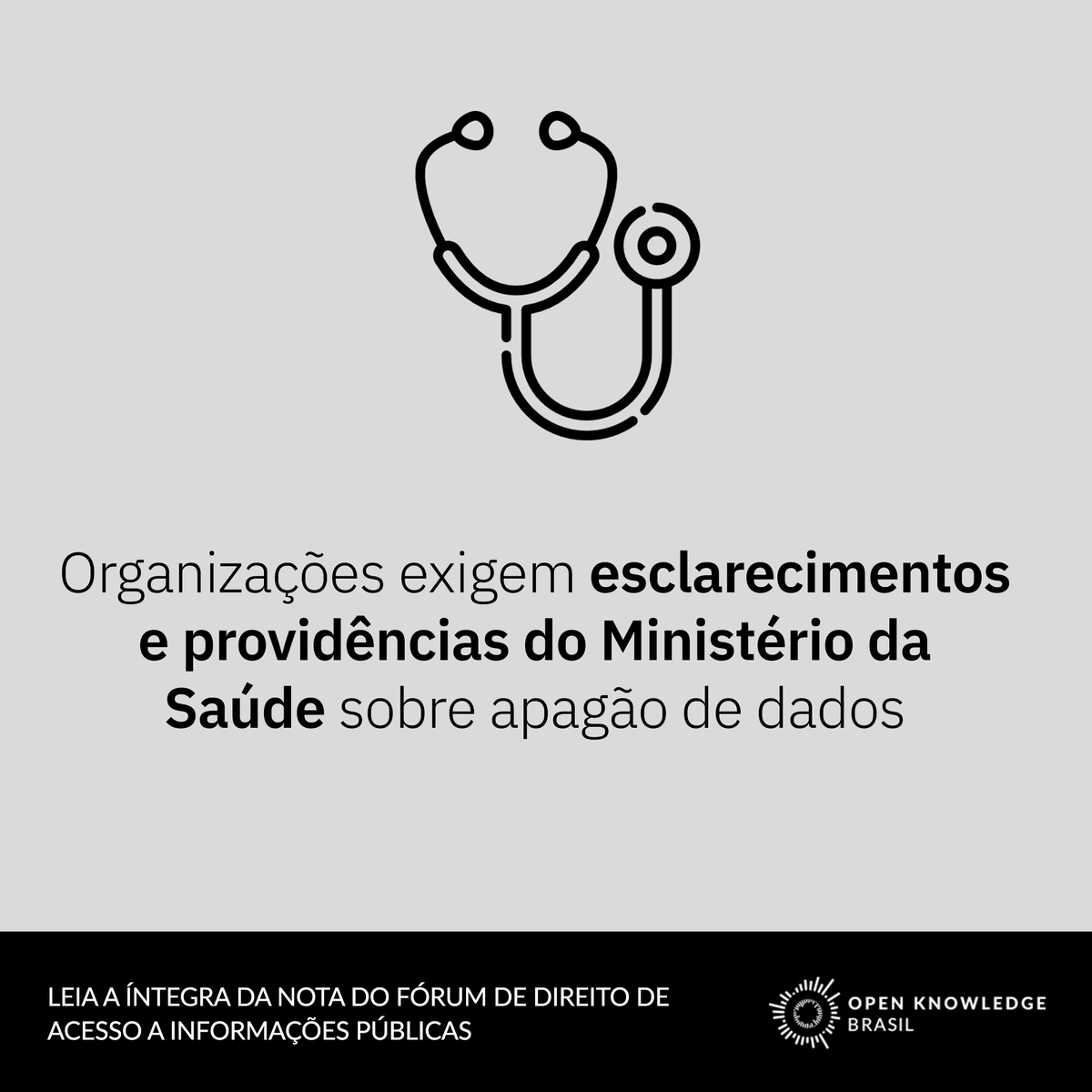 okfnbr's tweet photo. Em nota pública divulgada pelo Fórum de Direito de Acesso a Informações Públicas, a OKBR e outras organizações da sociedade civil cobram esclarecimentos sobre o apagão de dados no Ministério da Saúde.
Leia a nota na íntegra: https://t.co/wBDKIj61Up
#Opacidade #SegurançaDigital https://t.co/CFfQJgXfjO