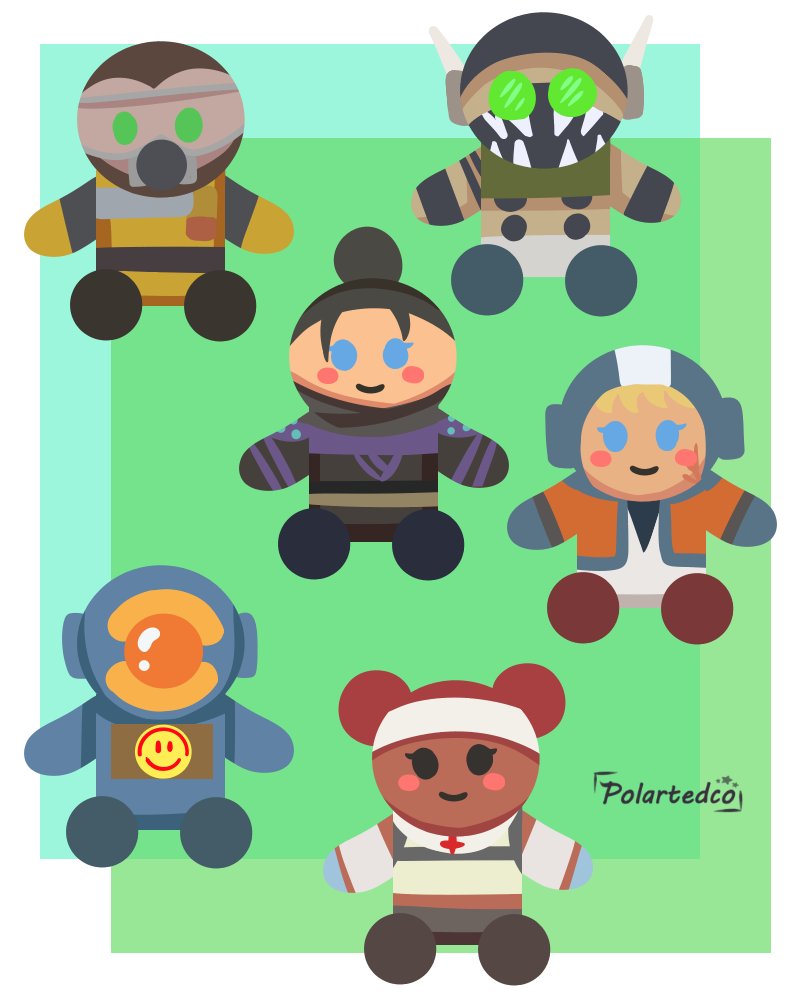 PolartedCo's tweet photo. Some simple plushie design collection

#ApexLegends #ApexLegendsFanart https://t.co/1CGBSfCl92