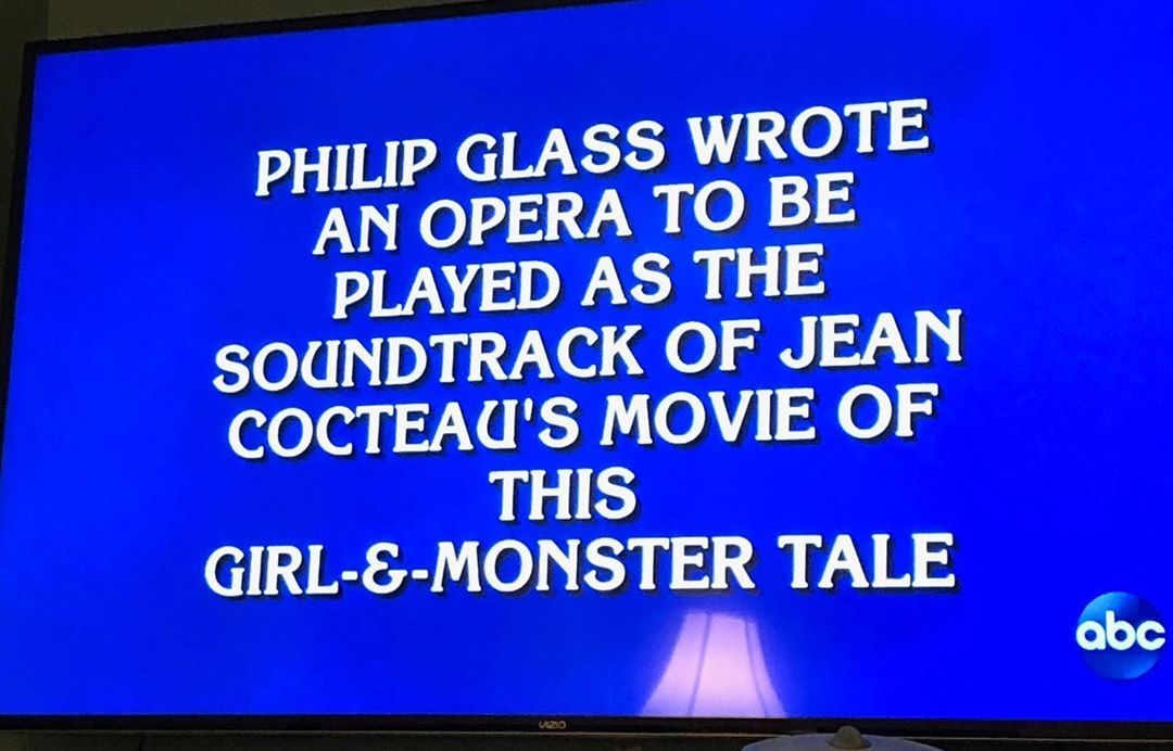 PhilipGlassEns's tweet photo. Remember that time @philipglass’s music was a clue on @Jeopardy?
Does anyone know the answer to the clue??
#WaybackWednesday #Jeopardy #Trivia #PhilipGlass #Classical #ClassicalContemporary https://t.co/yoZ11cjS5G