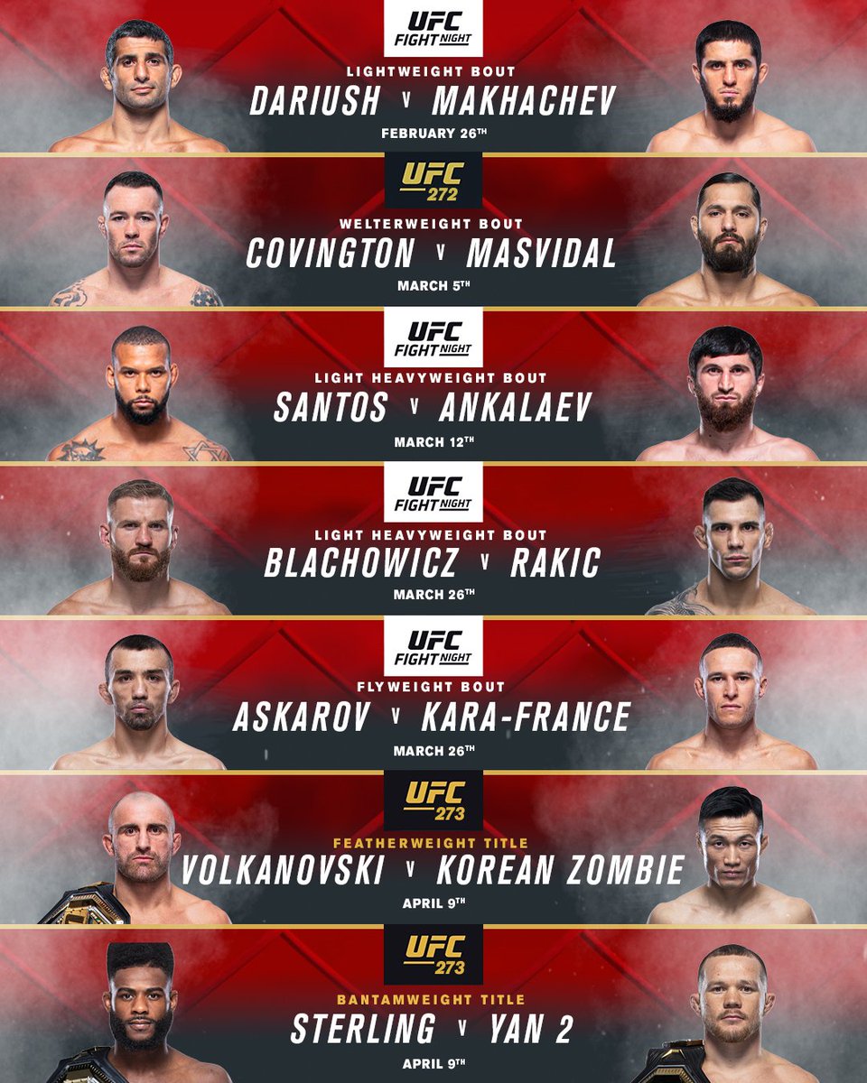 Fight ufc card 273 Up Next!