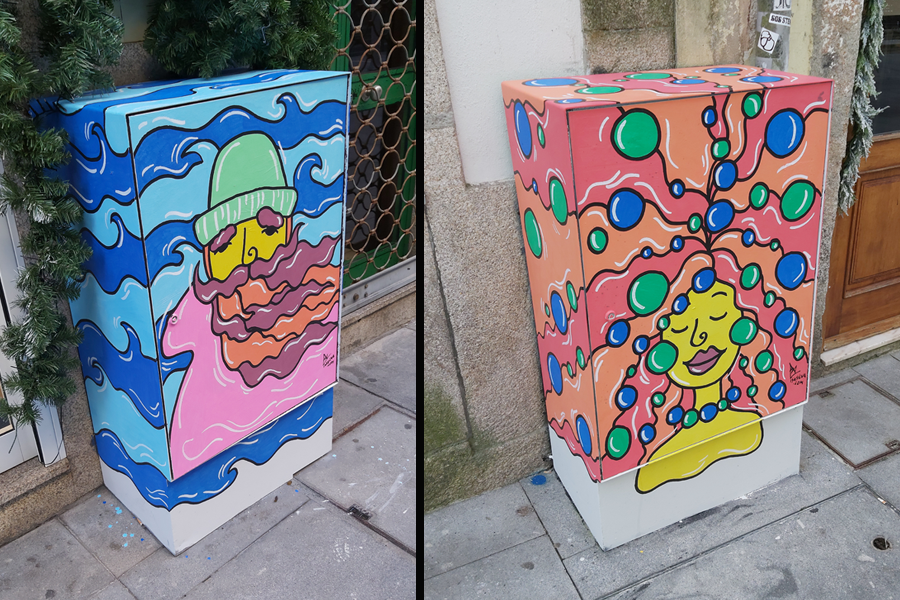 isv5's tweet photo. as 4 caixas da EDP que pintei na Rua das Flores no #Porto :-)
A minha proposta foi 1 das vencedoras do concurso da Câmara Municipal do Porto e da Ágora – Cultura e Desporto.
#arteurbana #streetart #IsaSilva #pintura #Portugal #painting https://t.co/sqeCALHJAL