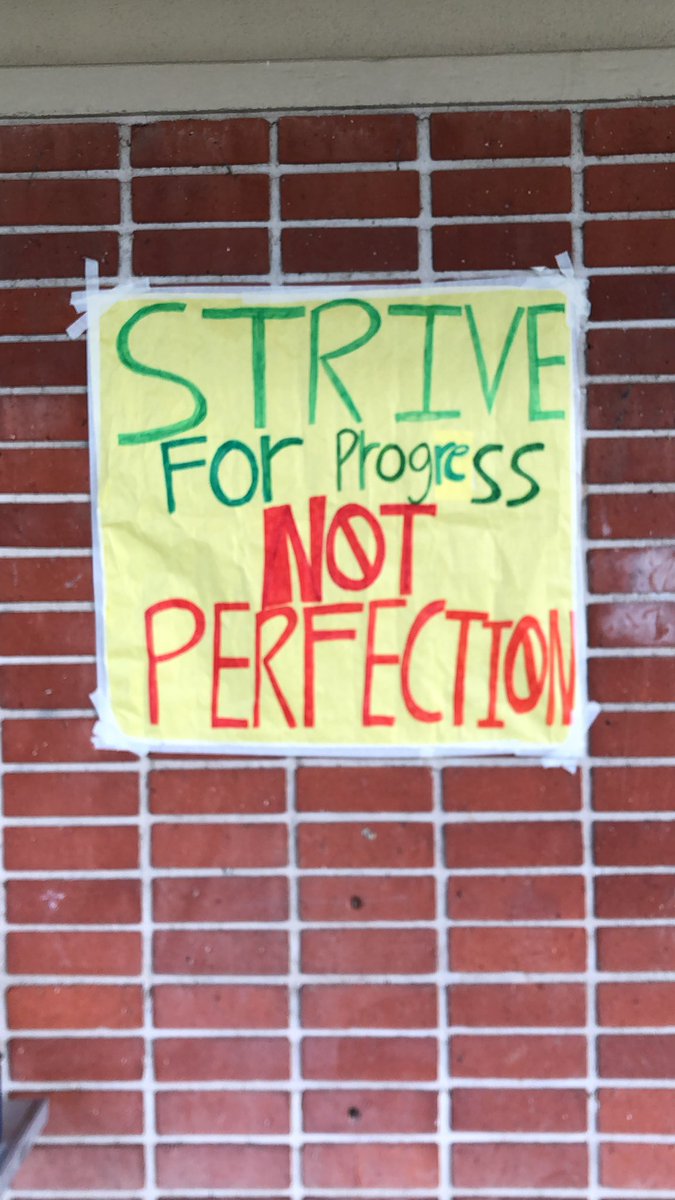 Wise words from our Patriots!  Remember to be Kind to yourself. You’re part of a Team! Everyone is working toward the same goal…Progress!  #selfkindness @WMSPatriots #selftalk #keepgoing #yesyoucan #doingthebestwecan