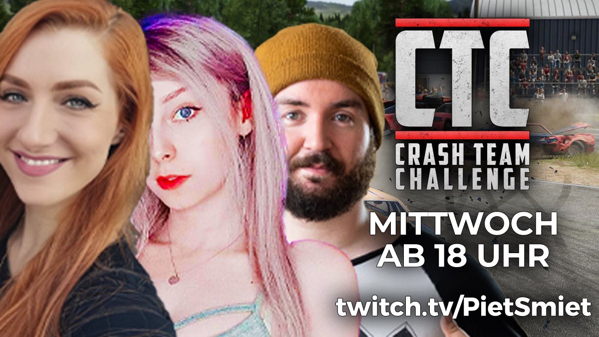 PietSmiet's tweet photo. Ab 18 Uhr live auf https://t.co/6O277iccjU : CRASH TEAM CHALLENGE 3 😍 #ctc3 

In meinem Team:
@Dhalucard @TrilluXe &amp; @xjennyan 

I love it! https://t.co/k09sW1L4IN