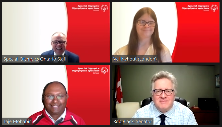 SenatorRobBlack's tweet image. Today, I had the pleasure of meeting with Val, Glenn, and Taje from @SpecialOCanada and @SOOntario to learn more about their organization and the work they do to support athletes across Canada. Thanks for all that you do! #ChooseToInclude