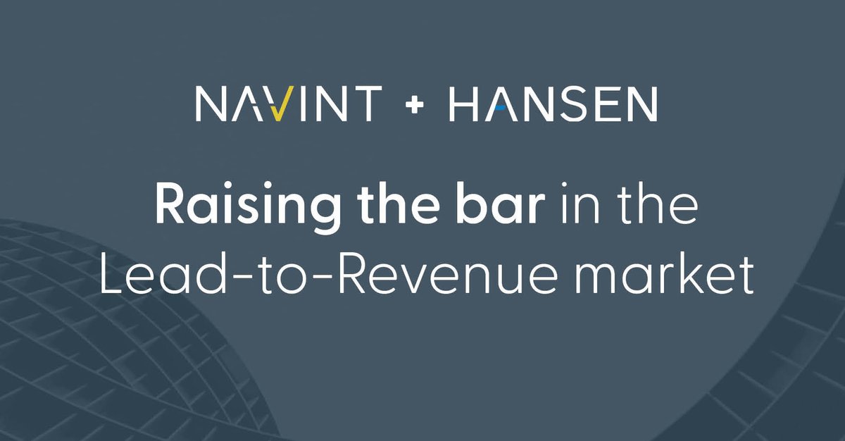 It’s official: <a href="/Lead2Cash/">Hansen</a> is now Navint. Follow us @NavintPartners to keep up on all our exciting news, valuable #LTR insights and the latest job postings.