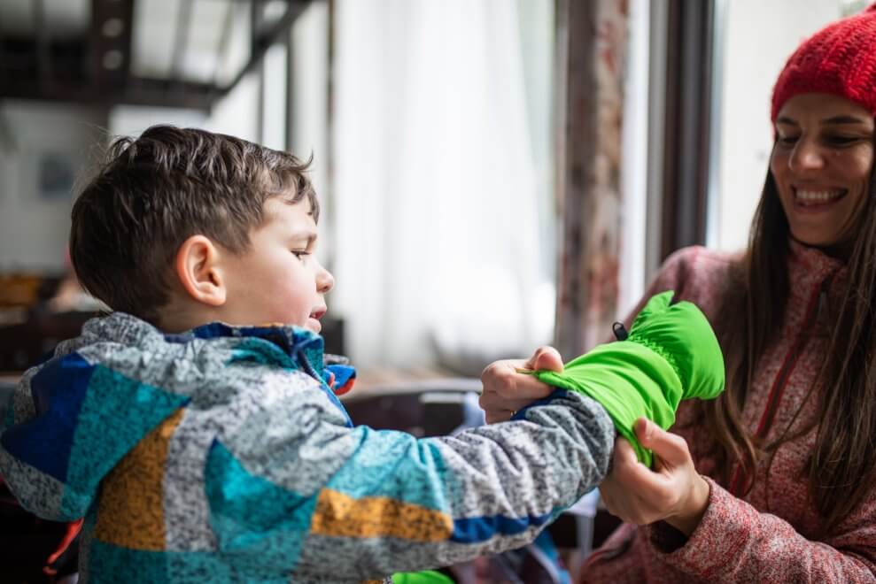 In the winter, getting little ones dressed to go outside is a big job, so we asked a few experts for their advice. Here are some tips and tricks from people who have been there. Read, "How to help kids dress for winter independently", here: bit.ly/3HX9UvF #ILoveWinter