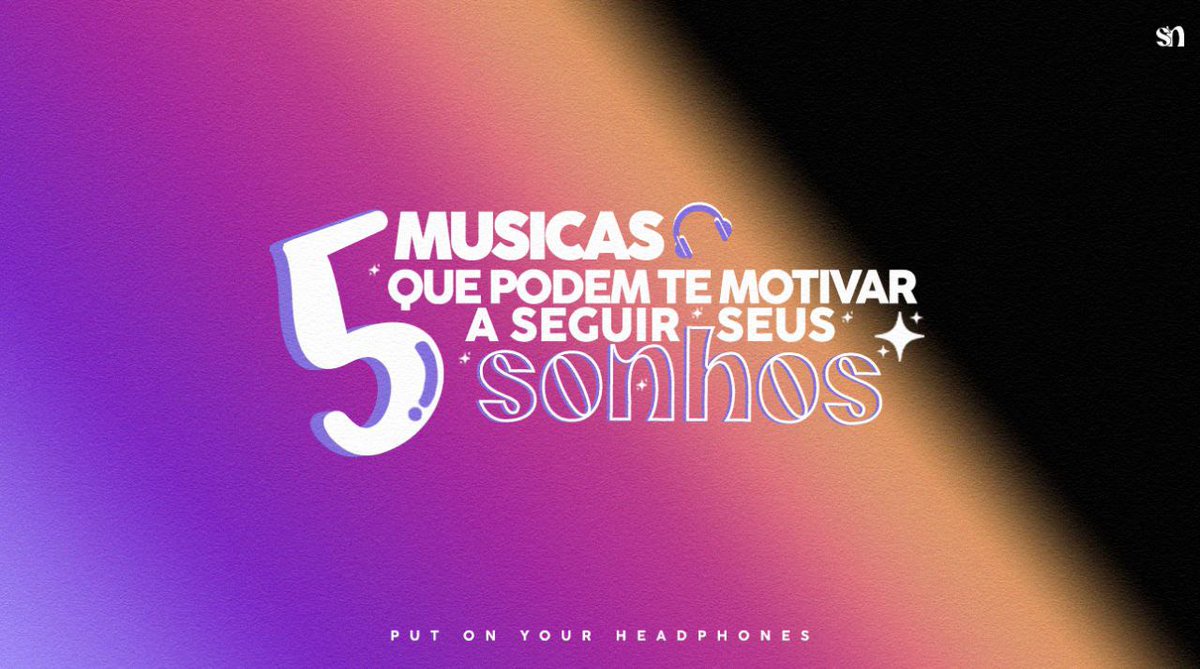 ㅤ
ㅤㅤㅤㅤㅤㅤㅤ𝄞 𝖢𝖨𝖭𝖢𝖮 𝖬Ú𝖲𝖨𝖢𝖠𝖲 𝄞  

Nós nascemos com o objetivo de ser um meio para aqueles que estão no nosso time realizarem seus sonhos, pois acreditamos que todos são possíveis. Que tal uma thread de cinco músicas para inspirar você a seguir os seus?