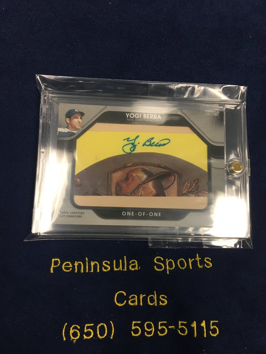PeninsulaSC's tweet image. Huge hit from @Topps Update.  Yogi Berra cut auto.  1/1!  Long odds on this one. Only 10 different cut autos across the entire production run. @SHOWYOURHITS #yankees #hof #mlb #collect