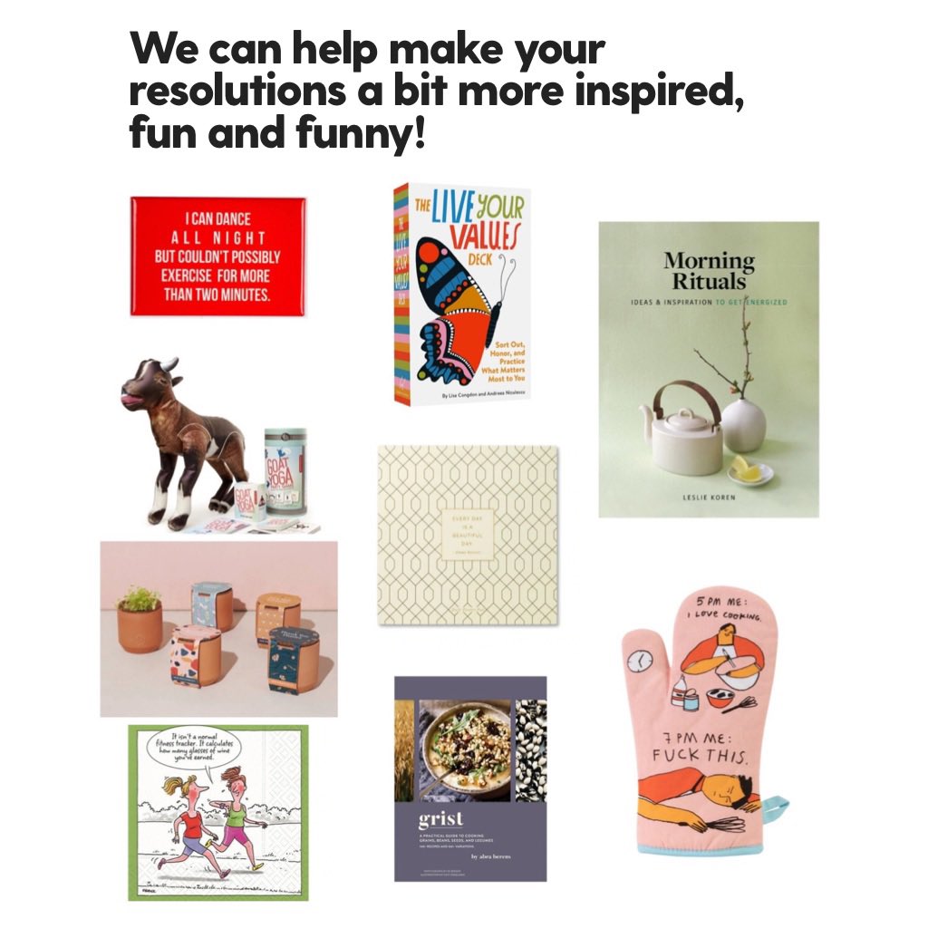 Every year millions of people make resolutions on January 1...
and forget them by January 32.
Maybe it's not you—it's your resolutions. We can help make them a bit more inspired, fun, and funny!

urbangeneralstore.com/collections/ne…