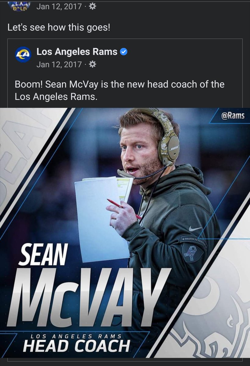 RT @soulreaper313: Happy McVay day #Ramily! The day that brought the @RamsNFL to the team they are today! #RamsHouse https://t.co/LrmmRUwa0P