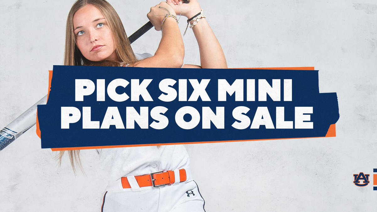 AuburnSoftball's tweet image. We're less than a month away from first pitch 👀🥎

Have you gotten your tickets yet?!

🎟: auburntige.rs/PickSixPlans

#WarEagle